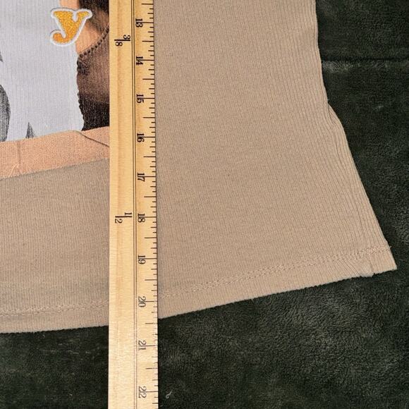 Britney Spears Merch Lucky Ribbed Graphic Tank Top in Tan Women’s Size Large - Picture 7 of 8